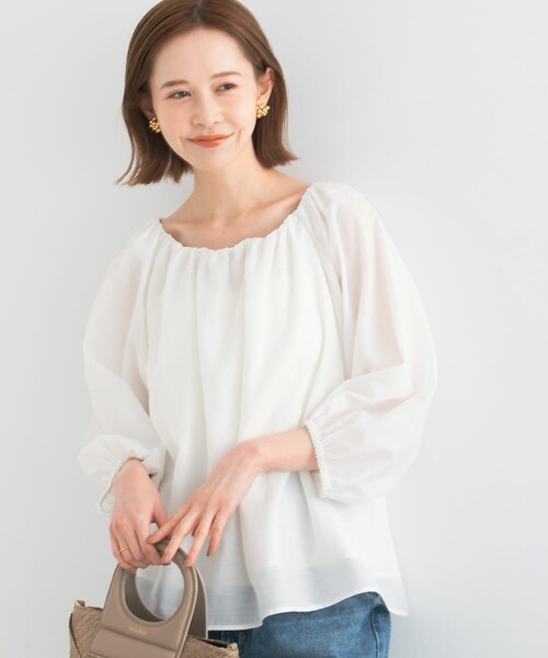 URBAN RESEARCH ROSSO（アーバンリサーチロッソ）の「2WAYオフショルブラウス（シャツ/ブラウス・レディース・white/black・FREE）」の5枚目の写真