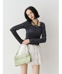 jouetie | ドットベロアトップス(Tシャツ/カットソー)