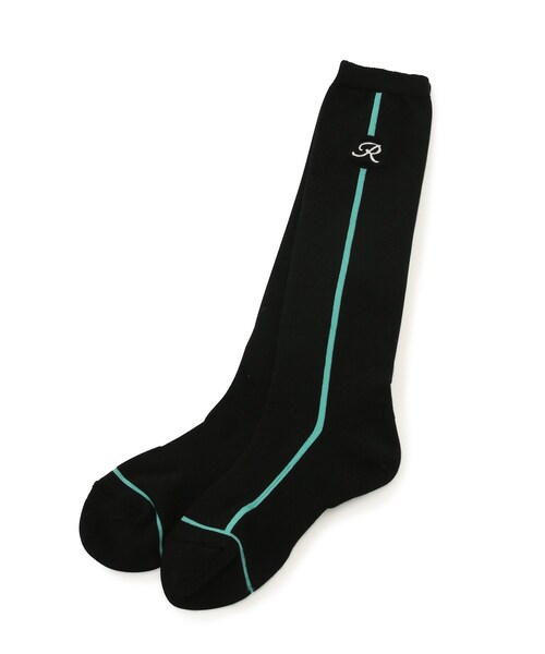 ROPE'（ロペ）の「【抗菌防臭】ライン使いハイソックス（ソックス/靴下・レディース・ブラック/ブラック系/ホワイト/ホワイト系・F）」の4枚目の写真