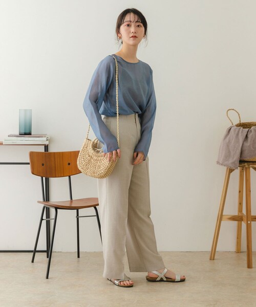 RODE SKO（ロデスコ）の「ミニラウンドハンドルカゴバッグ（かごバッグ・レディース・GRAY MIX/BEIGE MIX/NATURAL・one）」の20枚目の写真