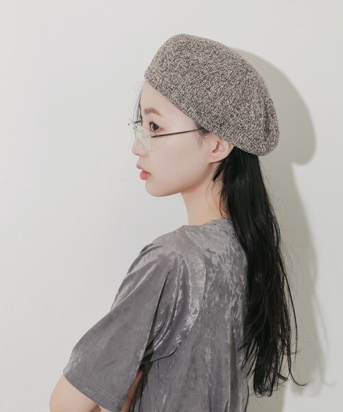SMELLY（スメリー）の「ミックスパターンベレー（ハンチング/ベレー帽・レディース・BLK/BLU/BRN・-）」の16枚目の写真
