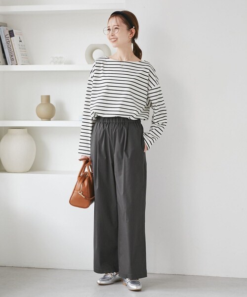 ROPE' PICNIC(ロペピクニック)の「キレイ目イージーワイドパンツ/UVカット(その他パンツ・レディース・ブラック/チャコール/ダークブラウン/ベージュ系・L/M/S)」の21枚目の写真