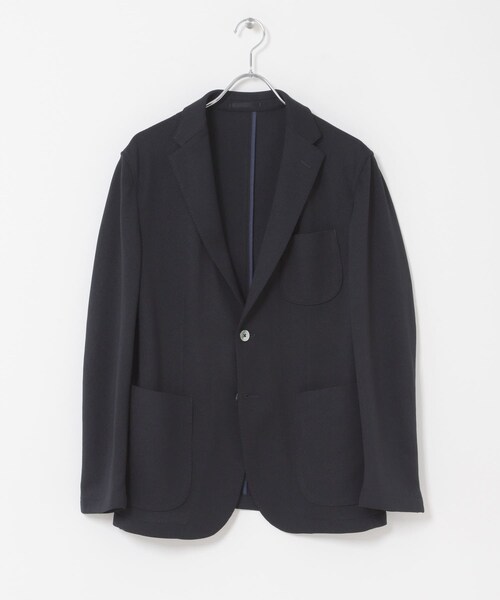 URBAN RESEARCH DOORS（アーバンリサーチドアーズ）の「LIFE STYLE TAILOR　メランジニットイージージャケット（テーラードジャケット・メンズ・NAVY/GRAY/KHAKI・44/46/48/50）」の4枚目の写真