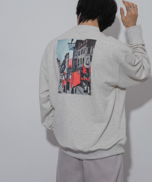 SENSE OF PLACE by URBAN RESEARCH（センスオブプレイスバイアーバンリサーチ）の「『別注』Albert Marquet ロゴスウェット（スウェット・メンズ・GRAY/BLACK/GREEN・M/L）」の7枚目の写真