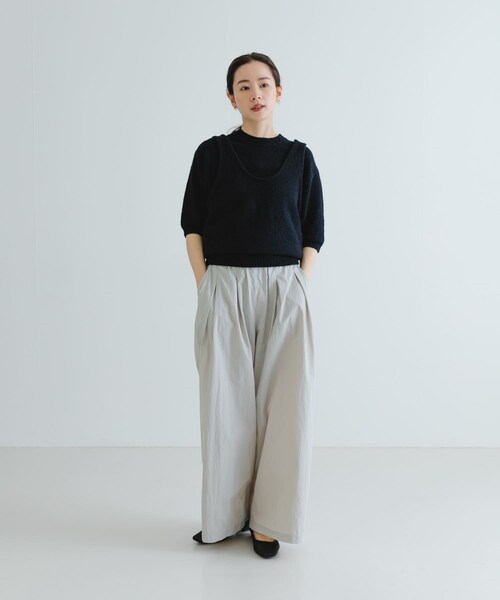 URBAN RESEARCH(アーバンリサーチ)の「ブークレハーフスリーブニット(ニット/セーター・レディース・NAVY/RED/OFF・FREE)」の20枚目の写真