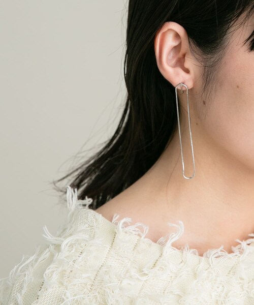 KBF（ケイビーエフ）の「ロングオーバルチェーンイヤリング（イヤリング・レディース・GOLD/SILVER・one）」の5枚目の写真