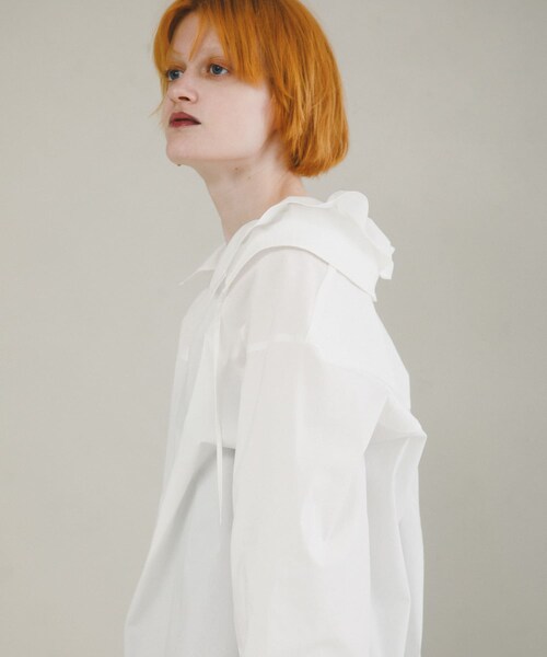 LAATO（ラート）の「frill skipper blouse（シャツ/ブラウス・レディース・パール/セメント・FREE）」の5枚目の写真