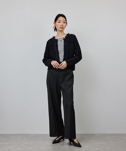 ROPE'（ロペ）の「梳毛ギャバ プリーテッド ワイドパンツ（その他パンツ・レディース・ブラック/ネイビー・36/38）」の14枚目の写真