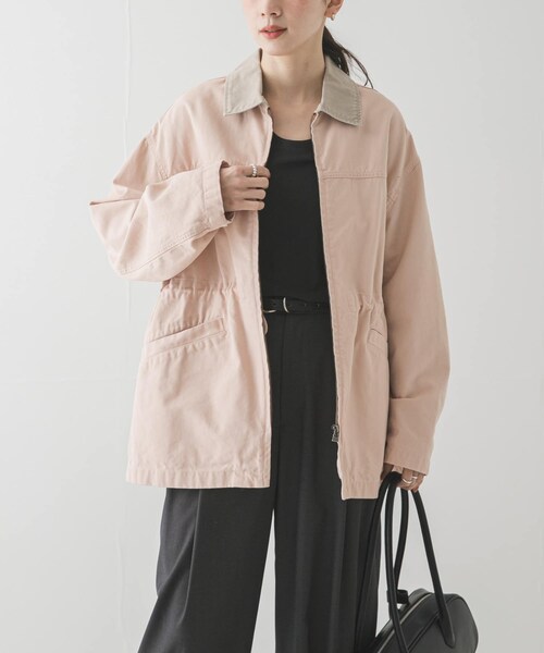 URBAN RESEARCH（アーバンリサーチ）の「ドロストカバーオール（カバーオール・レディース・NATURAL/PINK/NAVY・Free）」の7枚目の写真