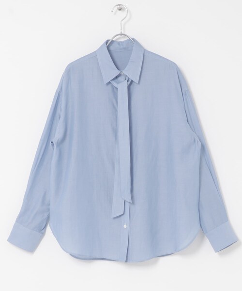 URBAN RESEARCH ROSSO（アーバンリサーチロッソ）の「タイ付デニムライクシアーシャツ（シャツ/ブラウス・レディース・L.BLUE/INDIGO・Free）」の11枚目の写真