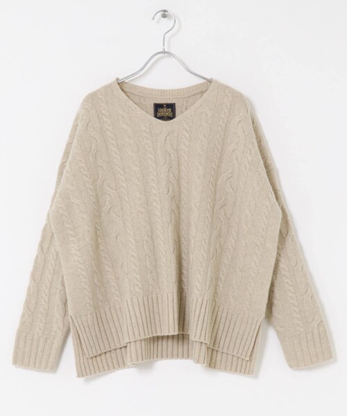 URBAN RESEARCH DOORS（アーバンリサーチドアーズ）の「ハミルトンウールアラン柄プルオ-バー（ニット/セーター・レディース・L/BEG/PURPLE/NAVY・M）」の12枚目の写真