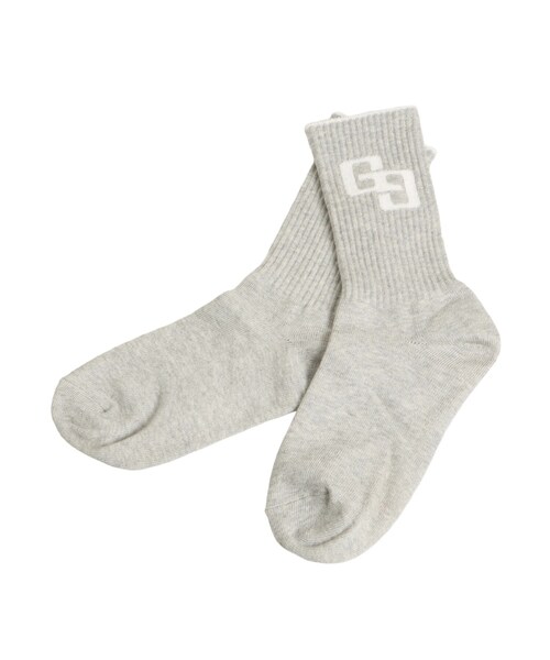 GYDA（ジェイダ）の「GG BICOLOR RIB SOX（ソックス/靴下・レディース・オフホワイト/グレー/ブラック・F）」の5枚目の写真