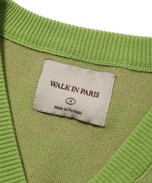 ADAM ET ROPE'(アダムエロペ)の「【WALK IN PARIS/ウォーク イン パリス】Le pull sans manche dammier(ベスト・メンズ・ライトグリーン・L/M)」の8枚目の写真