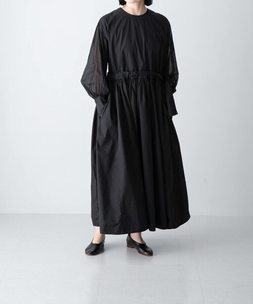 かぐれ（カグレ）の「COSMIC WONDER　Suvin cotton farmer dress（ワンピース・レディース・Ashvioletj/Black・1）」の4枚目の写真