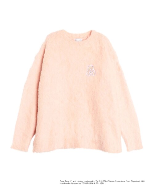 CALNAMUR（カルナムール）の「【Care Bearsコラボ】EMBLEM BRUSHED BIG KNIT（ニット/セーター・レディース・ピンク/オレンジ/ブルー/パープル/アイボリー・F）」の3枚目の写真
