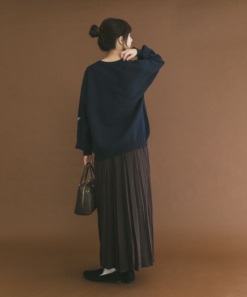 ITEMS URBANRESEARCH（アイテムズ アーバンリサーチ）の「サテンプリーツスカート（スカート・レディース・CHA/BRN/P.BEG・FREE）」の9枚目の写真