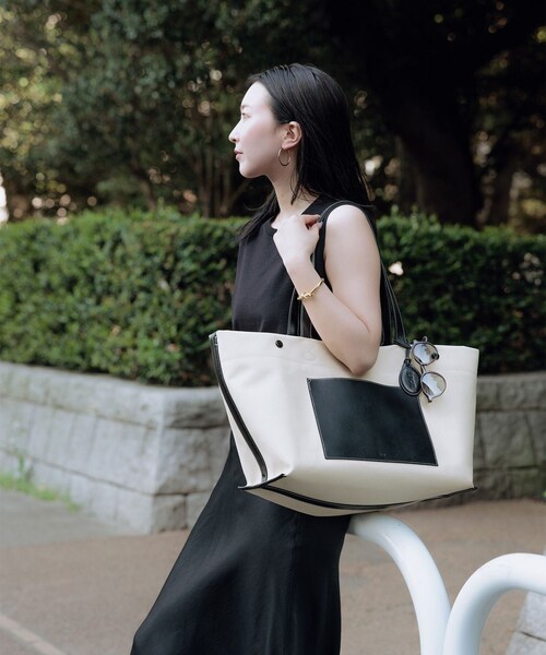 ROPE'（ロペ）の「【E'POR】【A4/PC対応・内側撥水・軽量】SAIL BAG(セイルバッグ)/26SS新型（トートバッグ・レディース・ブラウン/ベージュ・F）」の19枚目の写真