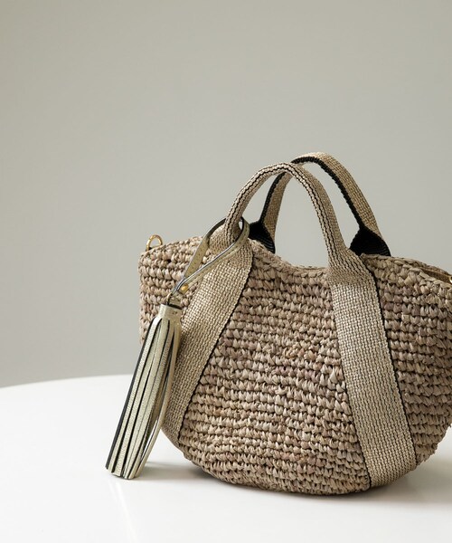 URBAN RESEARCH Sonny Label（アーバンリサーチサニーレーベル）の「VIOLAd’ORO　SANDRO V-8247（かごバッグ・レディース・nat×blk/nat×gold/br×gold・one）」の3枚目の写真