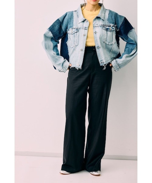 ADAM ET ROPE'（アダムエロペ）の「【QUIITO】 REMAKE  PT DENIM JK BL（デニムジャケット・レディース・ブルー・F）」の9枚目の写真