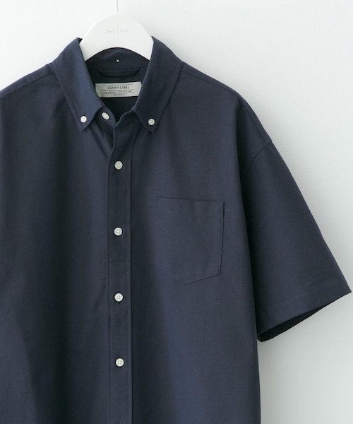 URBAN RESEARCH Sonny Label（アーバンリサーチサニーレーベル）の「抗菌オックスボタンダウン半袖シャツ（シャツ/ブラウス・メンズ・ホワイト/サックスブルー/ネイビー/ギンガムチェック/オフストライプ/グレー・M/L/XL）」の4枚目の写真