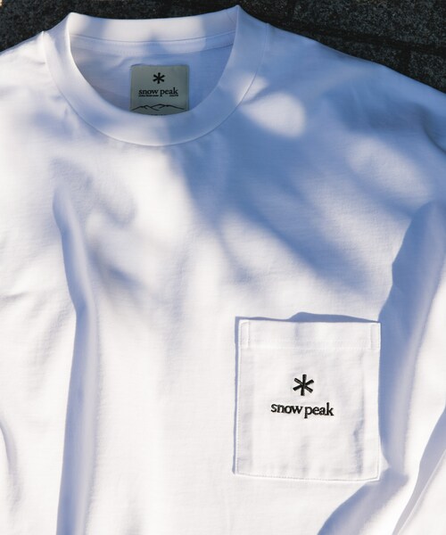 URBAN RESEARCH DOORS(アーバンリサーチドアーズ)の「『別注』Snow Peak Apparel×DOORS POCKET LOGO LONG-SLEEVE T-SHIRTS(Tシャツ/カットソー・メンズ・WHITE/BLUEGRAY/FOLIAGE/CHARCOAL・M/L/XL)」の7枚目の写真