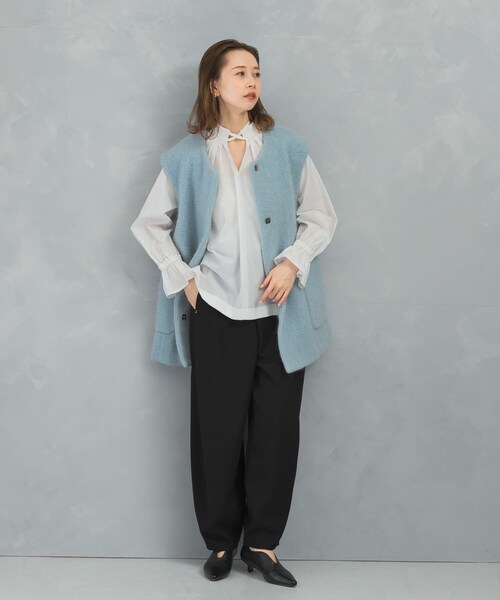 URBAN RESEARCH ROSSO（アーバンリサーチロッソ）の「2WAYボリュームシャツブラウス（シャツ/ブラウス・レディース・OFF WHITE/ORANGE/CHARCOAL・FREE）」の6枚目の写真