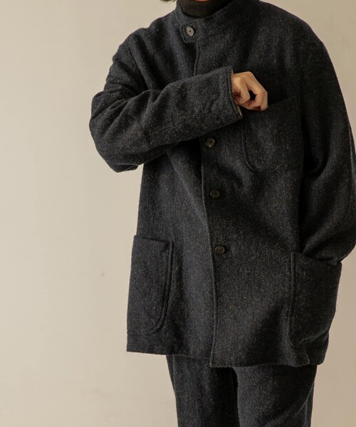 URBAN RESEARCH（アーバンリサーチ）の「A PRESSE　Tweed Hunting Jacket（テーラードジャケット・メンズ・BROWN/NAVY・2/3）」の15枚目の写真