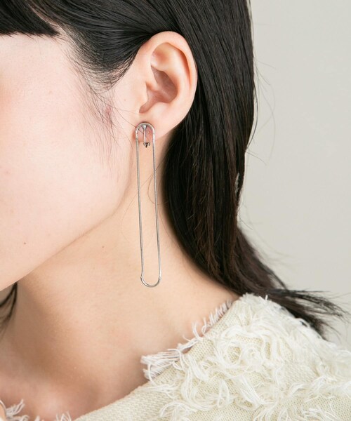 KBF（ケイビーエフ）の「ロングオーバルチェーンイヤリング（イヤリング・レディース・GOLD/SILVER・one）」の4枚目の写真