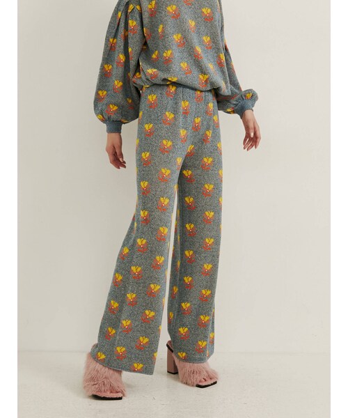 PAMEO POSE（パメオポーズ）の「Violet Flower Knit Pants（その他パンツ・レディース・ホワイト/ブラック/ブルー・F）」の21枚目の写真