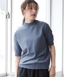 nissen | 大きいサイズラクしてきれい見え！スマイルさんのための綿１００％ハイネックニットプルオーバー(ニット/セーター)