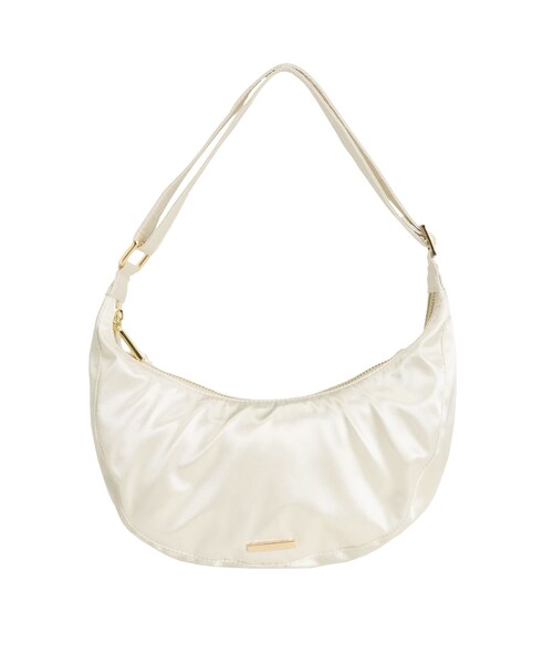 MERCURYDUO（マーキュリーデュオ）の「ハーフムーンショルダーBAG（ハンドバッグ・レディース・オフホワイト/ブラック/ピンク/アイスブルー/ラベンダー・F）」の2枚目の写真