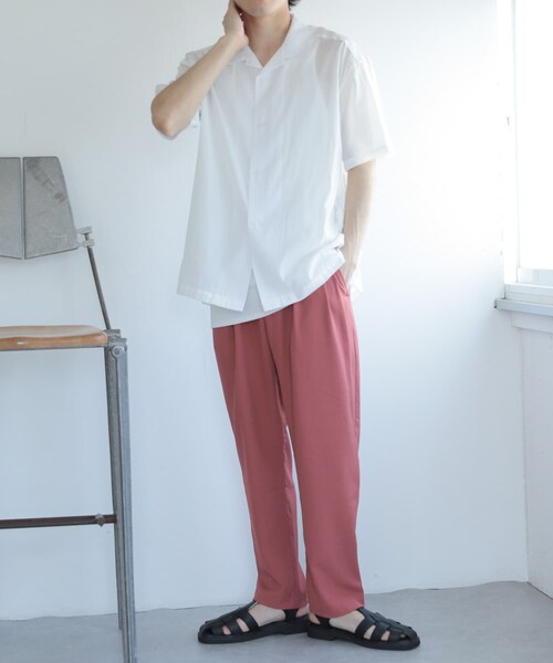 SENSE OF PLACE by URBAN RESEARCH(センスオブプレイスバイアーバンリサーチ)の「シアーシャンブレーオープンカラーシャツ(シャツ/ブラウス・メンズ・L.BLUE/WHITE/CHARCOAL/ORANGE・M/L)」の12枚目の写真