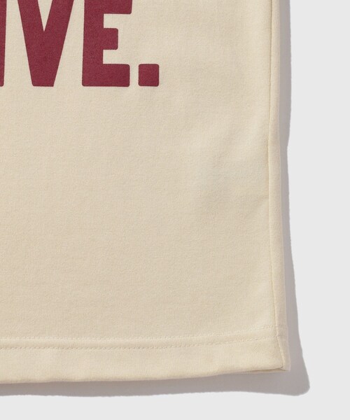 ADAM ET ROPE'(アダムエロペ)の「【RICE NINE TEN/ライス ナイン テン】HAND PRINT RINGER T-SHIRT(Tシャツ/カットソー・メンズ・グレー/ホワイト/クリーム・1/2)」の13枚目の写真