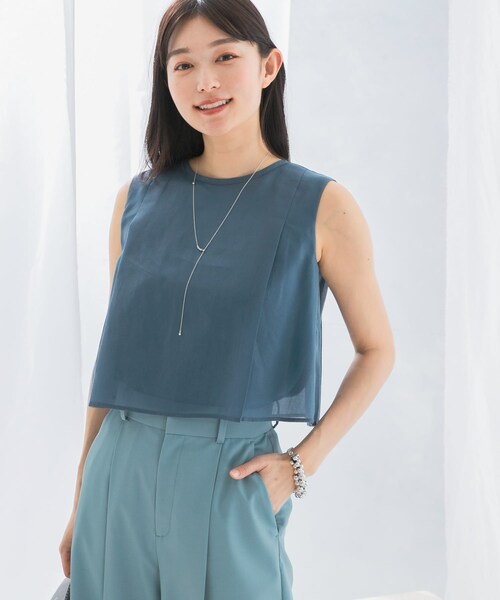 URBAN RESEARCH ROSSO（アーバンリサーチロッソ）の「シアーチンツレイヤードブラウス（シャツ/ブラウス・レディース・WHITE/MAUVE PINK/SLATE BLUE・FREE）」の20枚目の写真