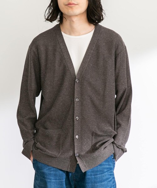 URBAN RESEARCH Sonny Label（アーバンリサーチサニーレーベル）の「リネン混ニットカーディガン（カーディガン/ボレロ・メンズ・チャコール/ナチュラル/ネイビー/ピンク・M/L）」の12枚目の写真