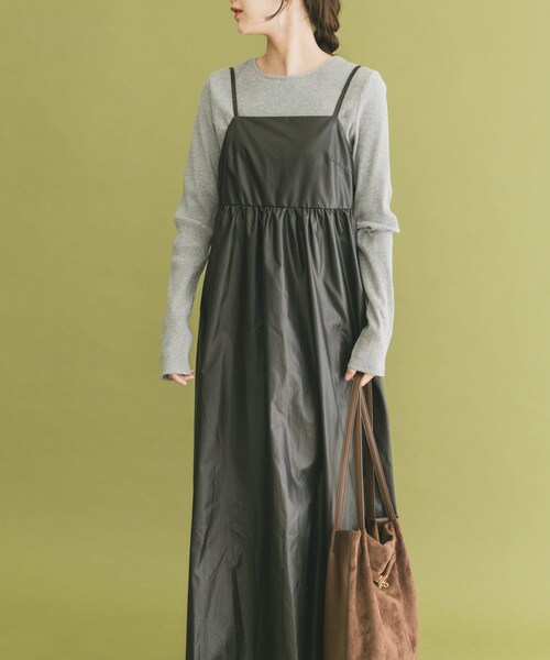 ITEMS URBANRESEARCH(アイテムズ アーバンリサーチ)の「インナーセットキャミワンピース(ワンピース・レディース・GRY×BLK/BEG×BRN/BRN×BLK・FREE)」の7枚目の写真