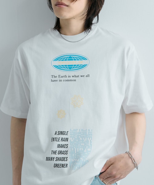 SENSE OF PLACE by URBAN RESEARCH（センスオブプレイスバイアーバンリサーチ）の「ロゴグラフィックTシャツ(5分袖) A（Tシャツ/カットソー・メンズ・WHITE/BLACK/ROYAL BLUE・M/L）」の17枚目の写真