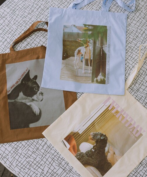 ROPE' PICNIC（ロペピクニック）の「【DOG MAGAZINE×ROPE' PICNIC】フォトトートバッグ（トートバッグ・レディース・ダークブラウン/ブルー/イエロー・F）」の5枚目の写真