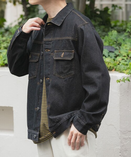 ITEMS URBANRESEARCH（アイテムズ アーバンリサーチ）の「DENIM JACKET TYPE 2nd（デニムジャケット・メンズ・BLK/IDG BLU/BLU・M/L）」の15枚目の写真