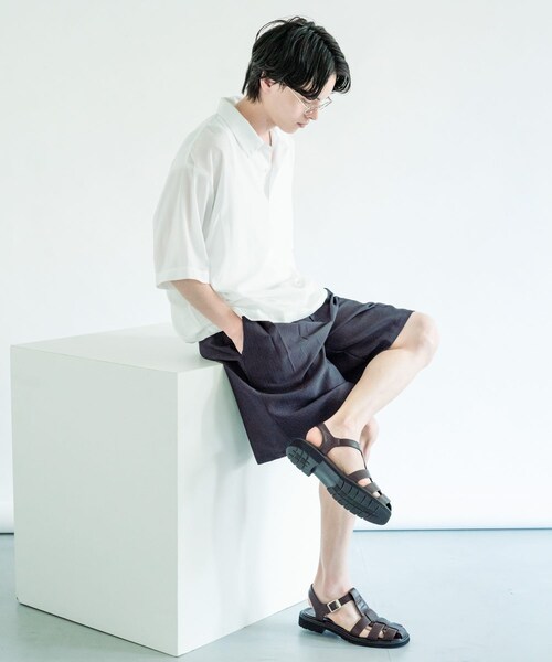 SENSE OF PLACE by URBAN RESEARCH(センスオブプレイスバイアーバンリサーチ)の「『接触冷感/速乾』スパンブロードプルオーバーシャツ(シャツ/ブラウス・メンズ・WHITE/BLUE/NAVY・M/L)」の7枚目の写真