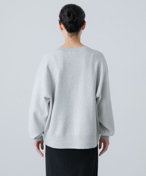 かぐれ（カグレ）の「『ユニセックス』コットンカシミヤスムースニットプルオーバー（ニット/セーター・レディース・GRAY/OATMEAL・1/2）」の19枚目の写真