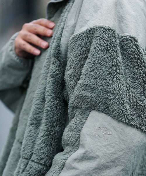 URBAN RESEARCH Sonny Label（アーバンリサーチサニーレーベル）の「ARMY TWILL　Fleece blouson（ブルゾン・メンズ・KHAKI/BLACK・M/L）」の12枚目の写真