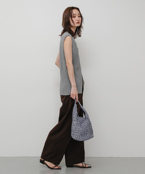 SENSE OF PLACE by URBAN RESEARCH(センスオブプレイスバイアーバンリサーチ)の「メタリックヤーンバッグ(かごバッグ・レディース・SILVER/NAVY/BROWN/MIX・One)」の18枚目の写真