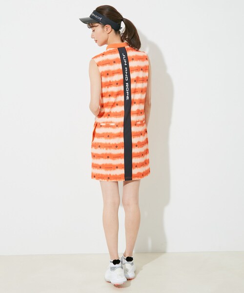 ROPE'（ロペ）の「【UV】【吸水速乾】タイダイプリントノースリーブワンピース（ワンピース・レディース・ブラック/ネイビー/オレンジ・L/M/S）」の9枚目の写真