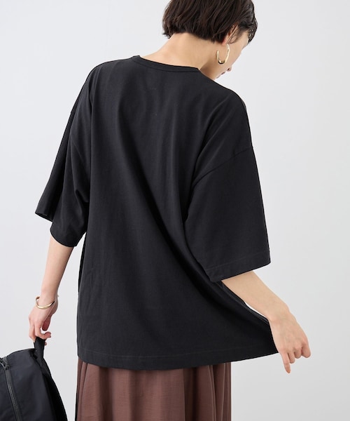 ROPE' PICNIC（ロペピクニック）の「【一部店舗限定】【Hanes × DODO JEAN】ビッグTシャツby THE DODO JEAN（Tシャツ/カットソー・レディース・ブラック/チャコール/ホワイト・F）」の10枚目の写真