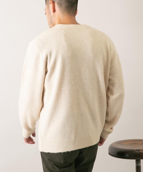 URBAN RESEARCH ROSSO（アーバンリサーチロッソ）の「『XLサイズあり』ウールシャギーニット（ニット/セーター・メンズ・KHAKI/IVORY/GREIGE/GRAY/NAVY/BLACK・S/M/L/XL）」の22枚目の写真