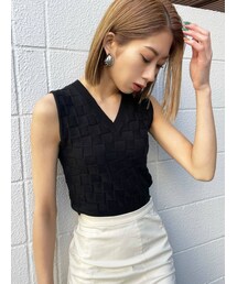 EMODA | チェッカーニットタンクトップ(タンクトップ)