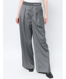 MESSAGE EMBROIDERY SLACKS/メッセージエンブロイダリースラックス