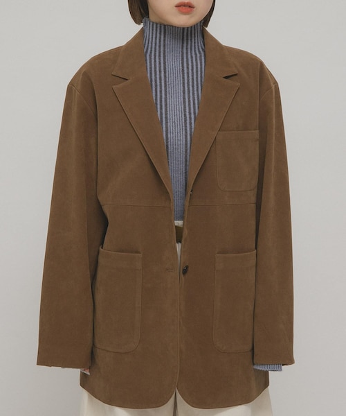 KBF（ケイビーエフ）の「パッチポケットテーラードジャケット（テーラードジャケット・レディース・D.BROWN/CAMEL/CAMEL2・one）」の5枚目の写真