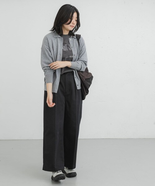 EKAL（エカル）の「ウールハイゲージニットカーディガン（カーディガン/ボレロ・レディース・ベージュ/モクグレー/ブラック・one）」の21枚目の写真